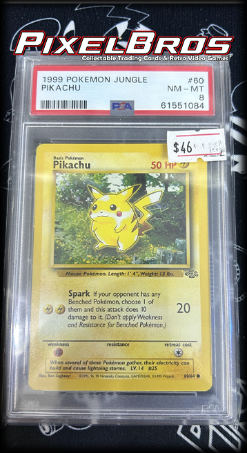Pikachu - #60 Jungle- PSA 8