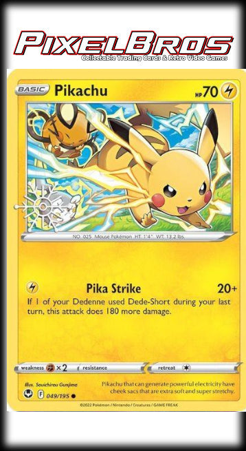 #49 Silver Tempest- Pikachu (Snowflake Stamped)