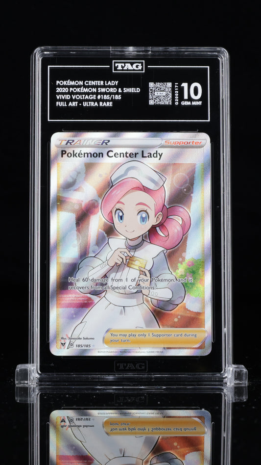 Pokemon Center Lady-#185 Vivid Voltage- TAG 10