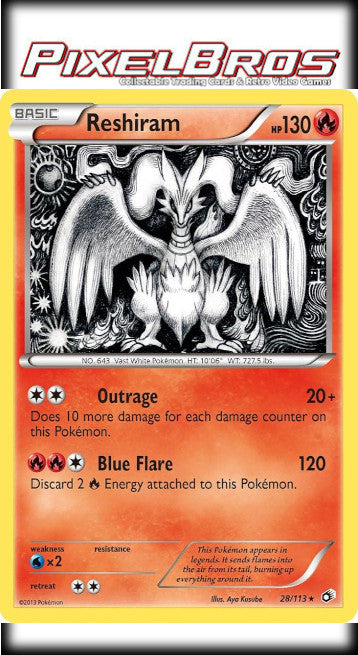 #28 Legendary Treasures- Reshiram Holo (LP)